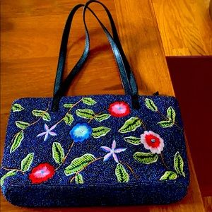 Small beaded and embroidered purse